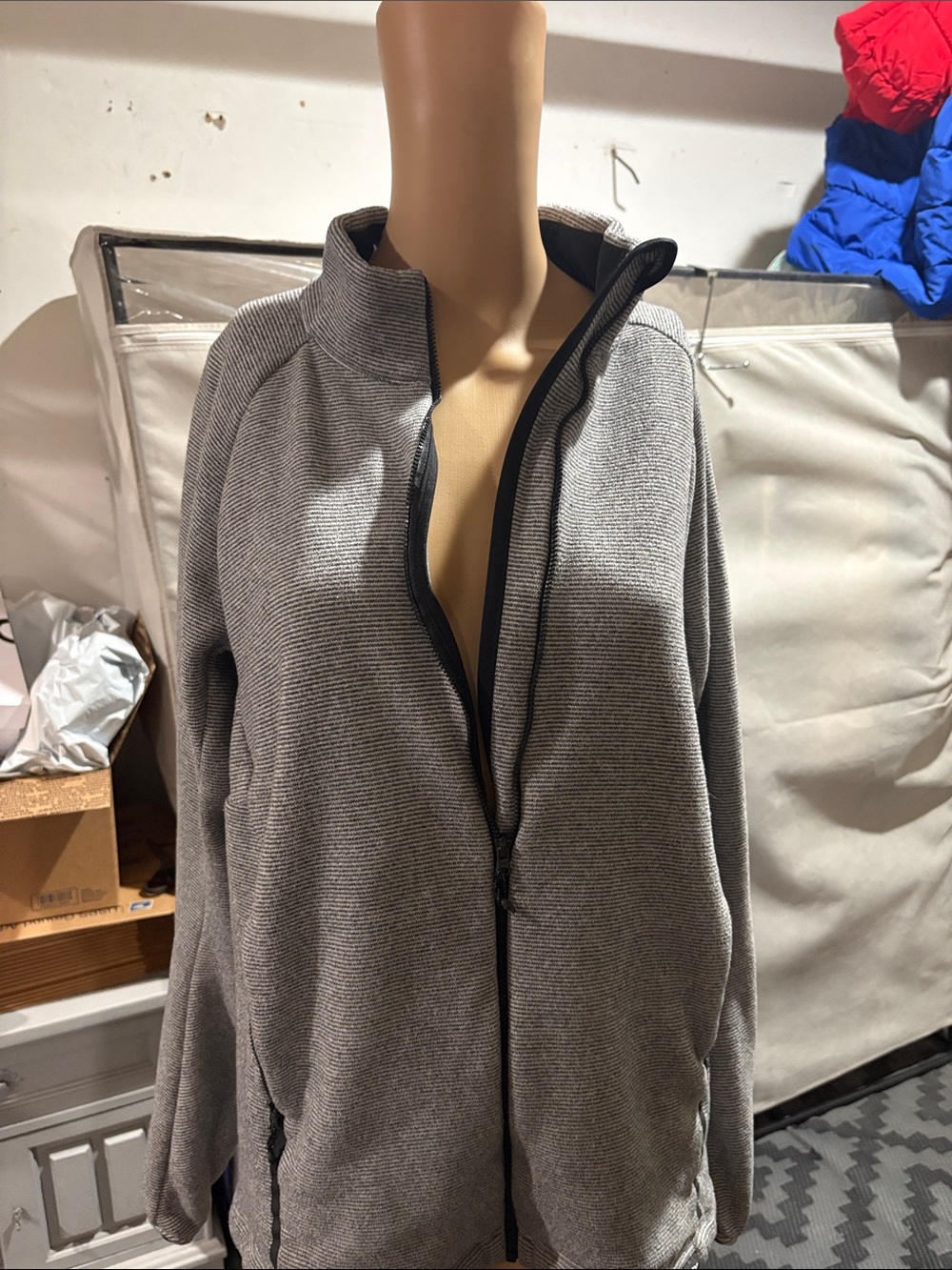 adidas Women's Gray Full-Zip Bomber Jacket